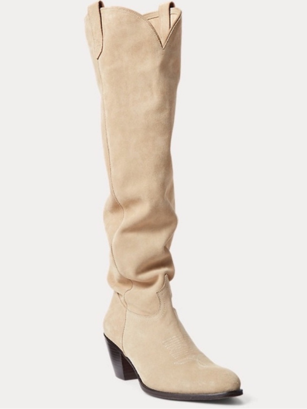 POLO RALPH LAUREN Suede Tall Western Boots Size 8
